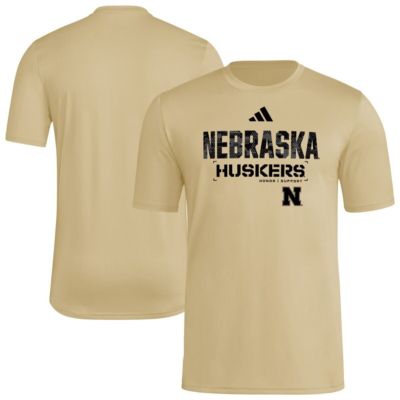 adidas Men's NCAA Nebraska Huskers 2025 Military Appreciation Pre-Game AEROREADY T-Shirt, Medium