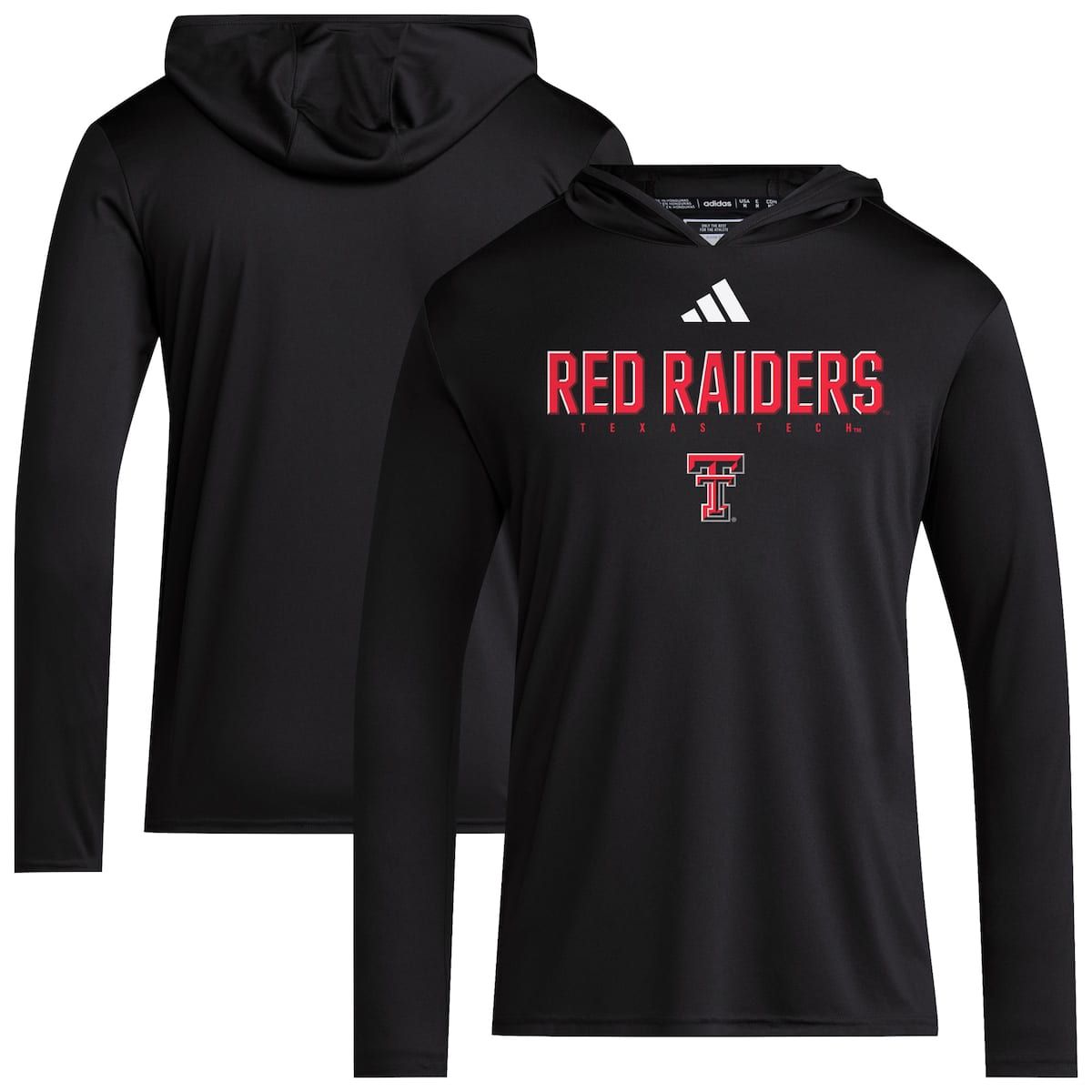 Texas Tech Red Raiders NCAA Texas Tech Raiders 2025 AEROREADY Sideline Training Long Sleeve Hooded T-Shirt