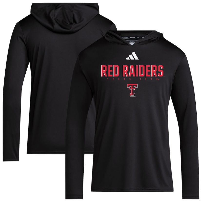 Texas Tech Red Raiders NCAA Texas Tech Raiders 2025 AEROREADY Sideline Training Long Sleeve Hooded T-Shirt