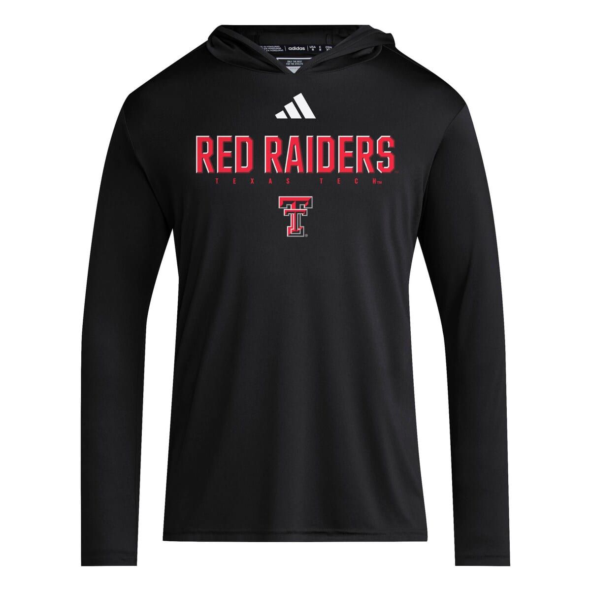 Texas Tech Red Raiders NCAA Texas Tech Raiders 2025 AEROREADY Sideline Training Long Sleeve Hooded T-Shirt