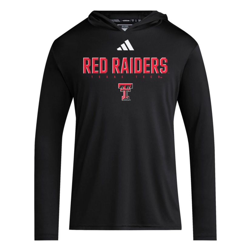 Texas Tech Red Raiders NCAA Texas Tech Raiders 2025 AEROREADY Sideline Training Long Sleeve Hooded T-Shirt