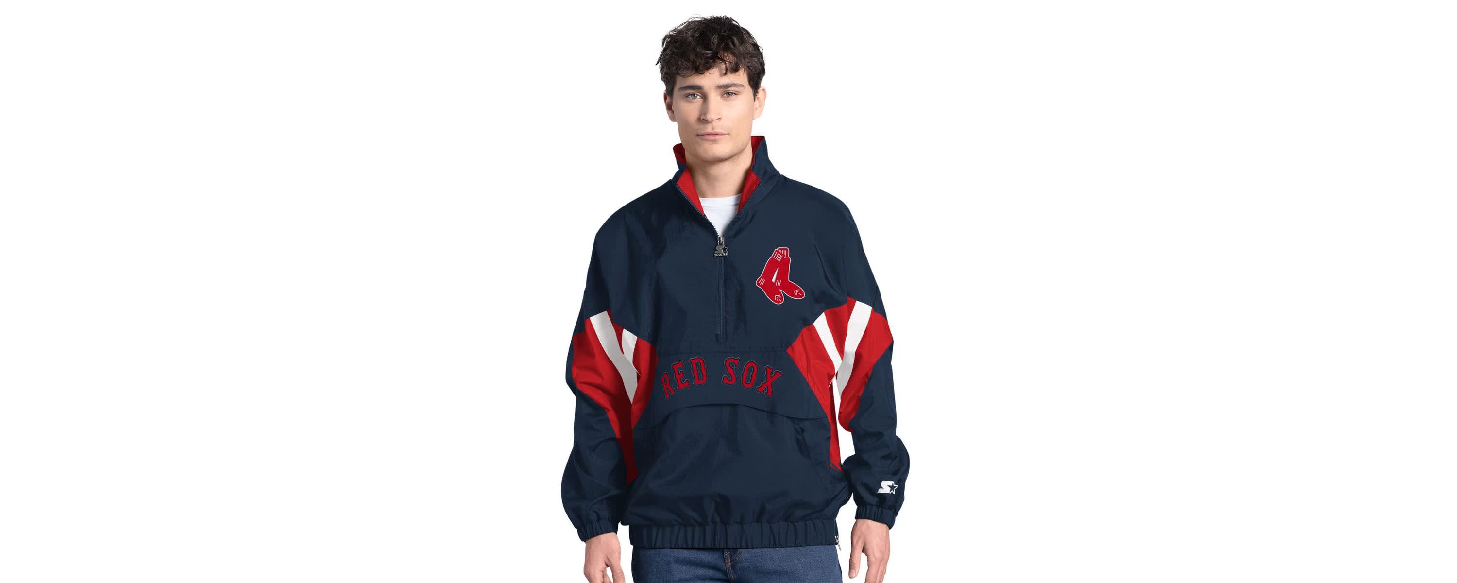 Boston Red Sox MLB Boston Sox Cooperstown Chief Half-Zip Pullover