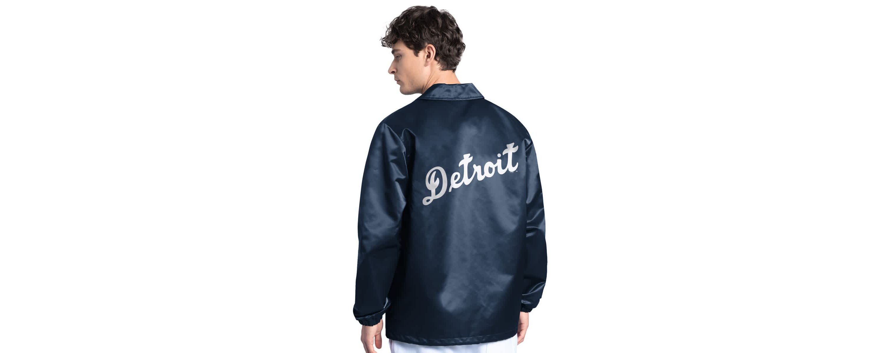 MLB Detroit Tigers Cooperstown Collection Point Man Full-Snap Coaches Jacket