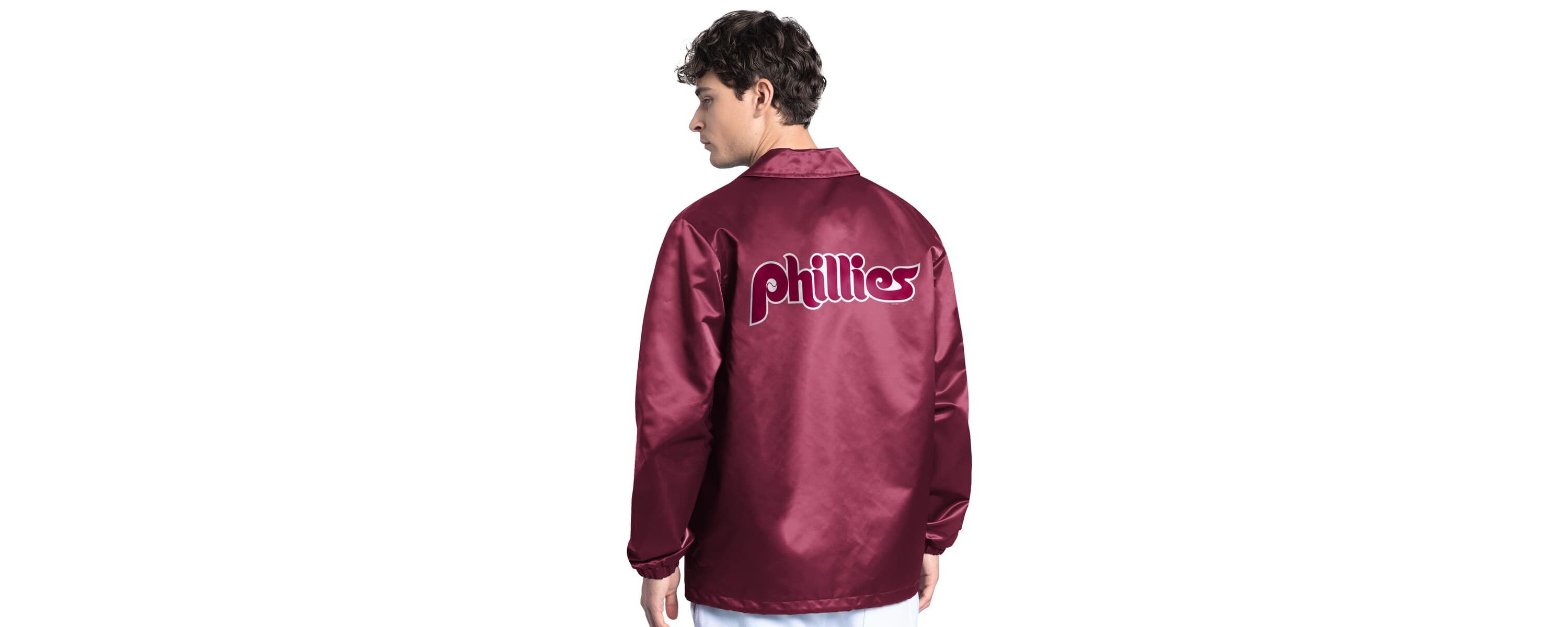 MLB Philadelphia Phillies Cooperstown Collection Point Man Full-Snap Coaches Jacket