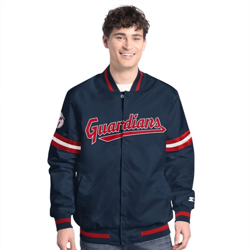 MLB Cleveland Guardians Scout Full-Snap Varsity Jacket