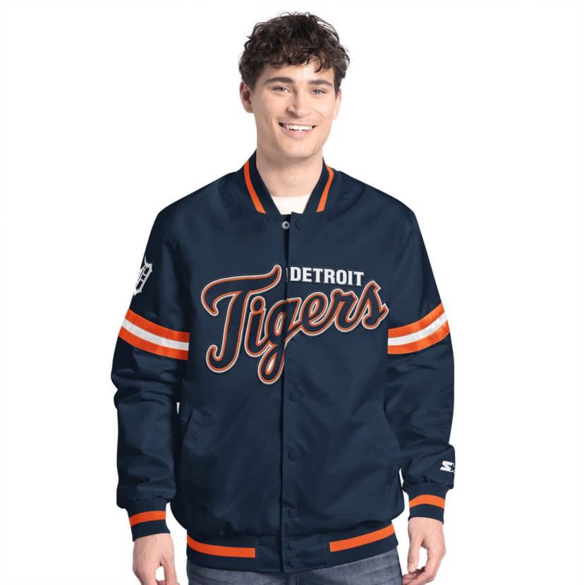MLB Detroit Tigers Scout Full-Snap Varsity Jacket