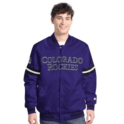 Starter Men's MLB Colorado Rockies Scout Full-Snap Varsity Jacket