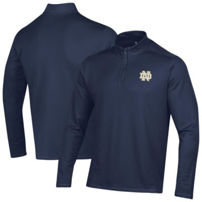 Men's NCAA Under Armour Notre Dame Fighting Irish Motion Quarter-Zip Jacket, Navy Blue, 2XL