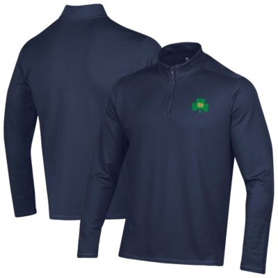 Men's NCAA Under Armour Notre Dame Fighting Irish Motion Quarter-Zip Jacket, Navy Blue, XL