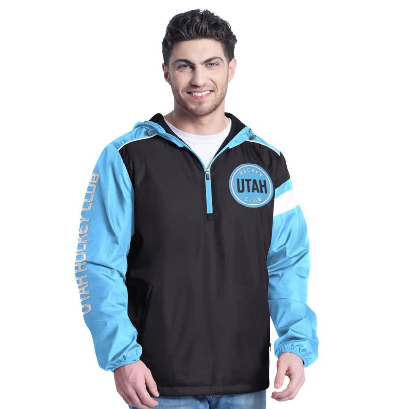 NHL Light Utah Hockey Club Lateral Half-Zip Hoodie Jacket