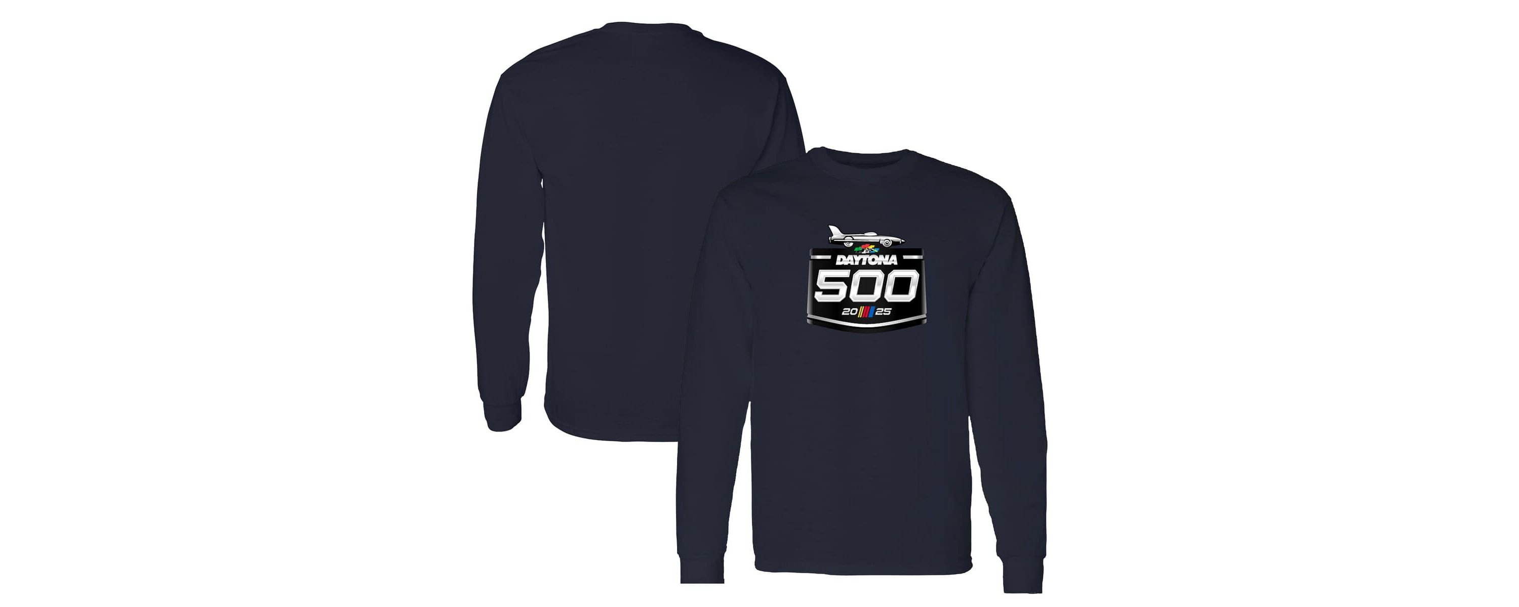 NASCAR Daytona International Speedway 2025 Daytona 500 Logo Long Sleeve T-Shirt