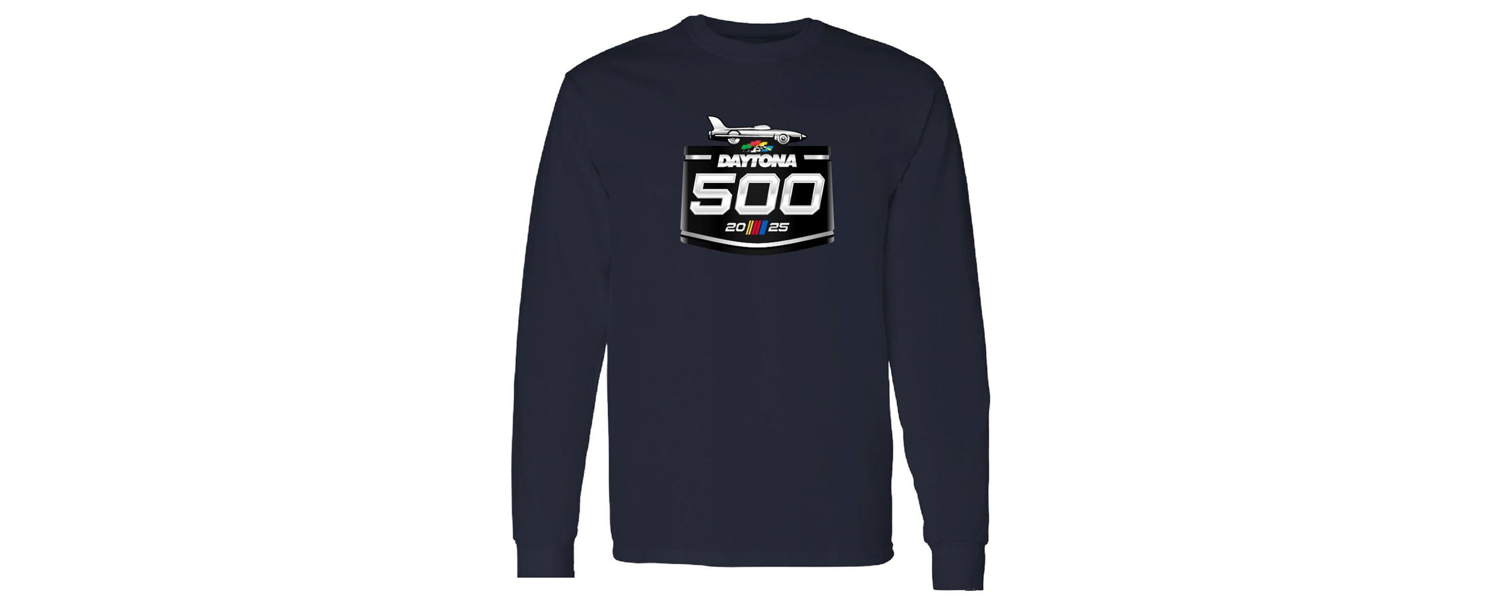 NASCAR Daytona International Speedway 2025 Daytona 500 Logo Long Sleeve T-Shirt