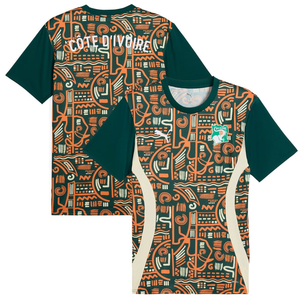Soccer National Teams Ivory Coast National Team 2025 Pre-Match Jersey