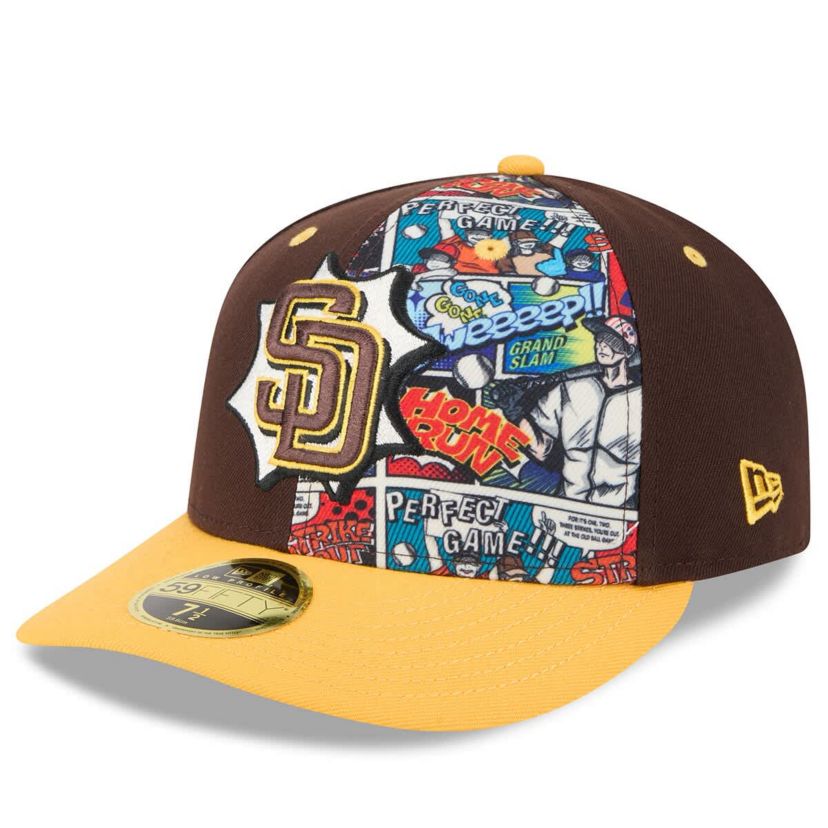 MLB Brown/Gold San Diego Padres 2025 MLB Diamond Hero Edition Low 59FIFTY Fitted Hat