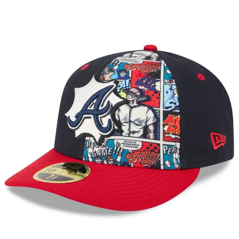 MLB Navy/Red Atlanta Braves 2025 MLB Diamond Hero Edition Low 59FIFTY Fitted Hat