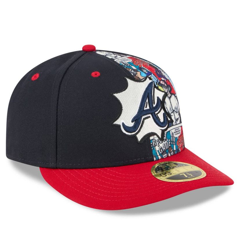 MLB Navy/Red Atlanta Braves 2025 MLB Diamond Hero Edition Low 59FIFTY Fitted Hat