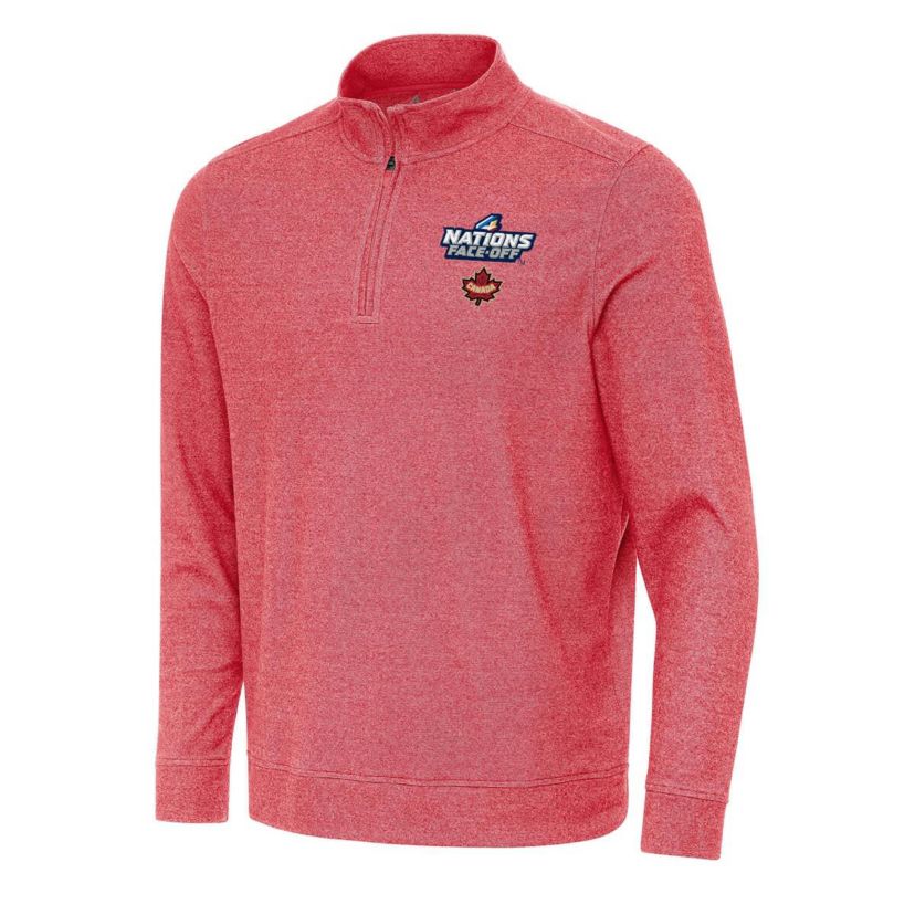 NHL 4 Nations Face-Off Hockey Canada 2025 4 Nations Face Off Subtle Quarter-Zip Top