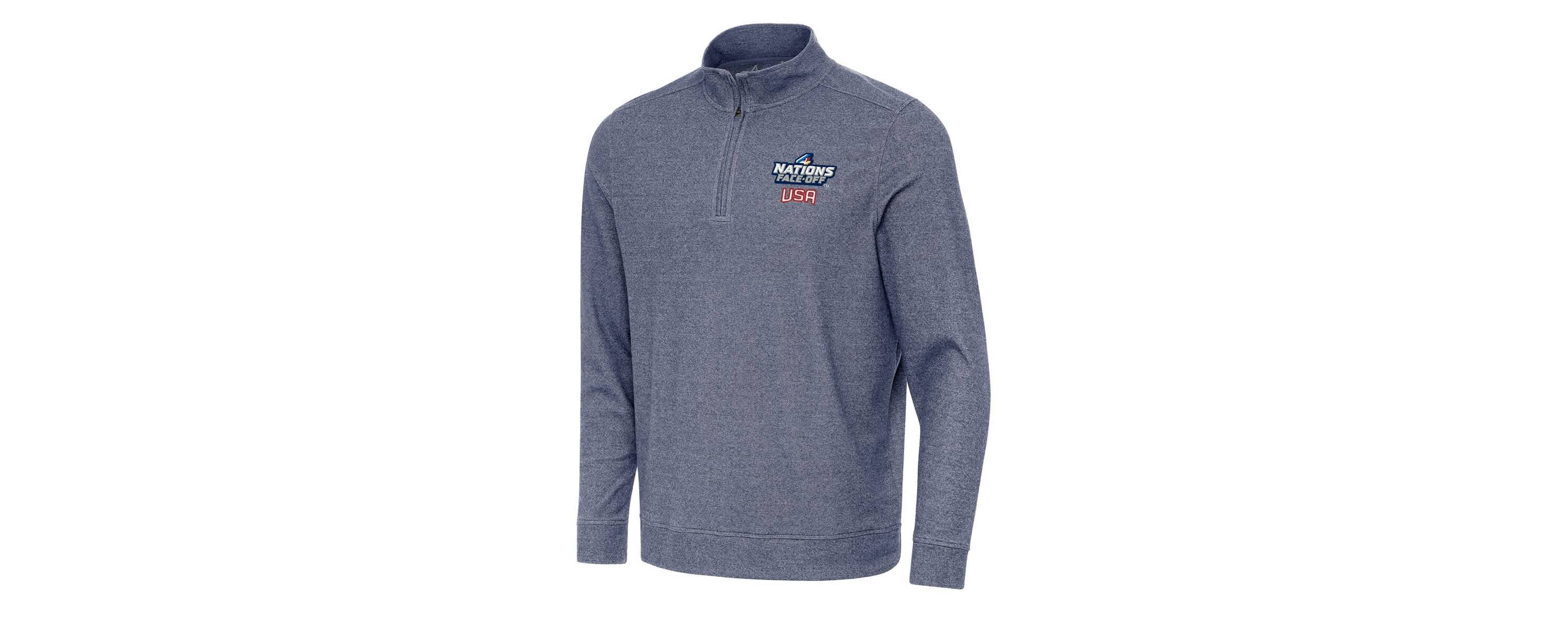 NHL 4 Nations Face-Off USA Hockey 2025 4 Nations Face Off Subtle Quarter-Zip Top