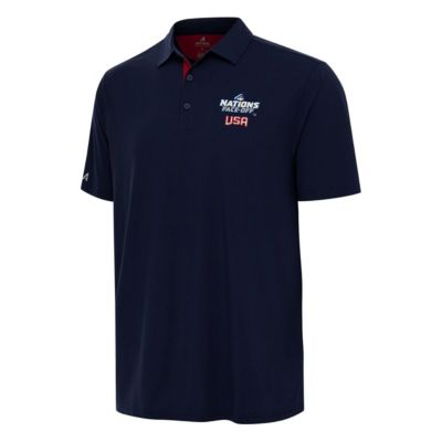 Antigua Men's NHL 4 Nations Face-Off USA Hockey 2025 4 Nations Face Off Era Polo, Navy Blue, XL