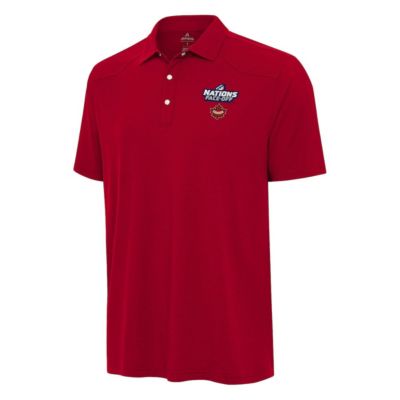 Antigua Men's NHL 4 Nations Face-Off Hockey Canada 2025 4 Nations Face Off Western Polo, Red, Small