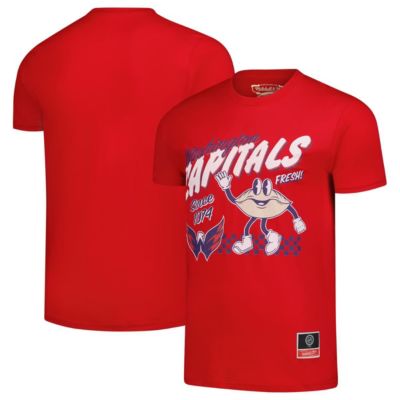 Mitchell & Ness Men's NHL Washington Capitals Local Food T-Shirt, Red, Medium