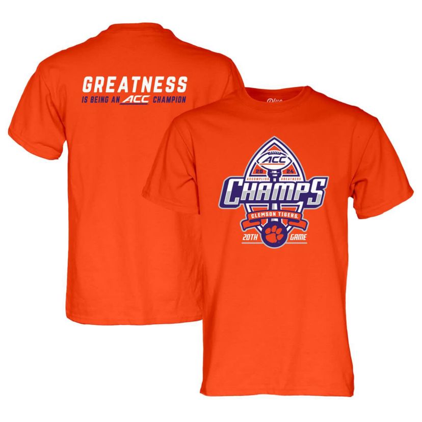 NCAA Clemson Tigers 2024 ACC Football Conference s Locker Room T-Shirt