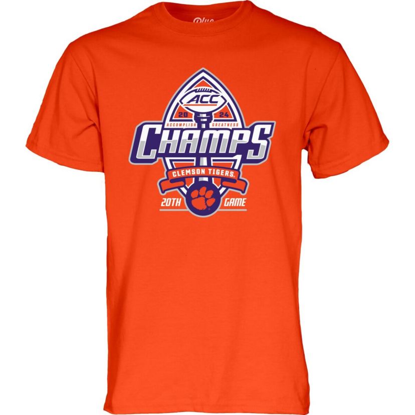 NCAA Clemson Tigers 2024 ACC Football Conference s Locker Room T-Shirt