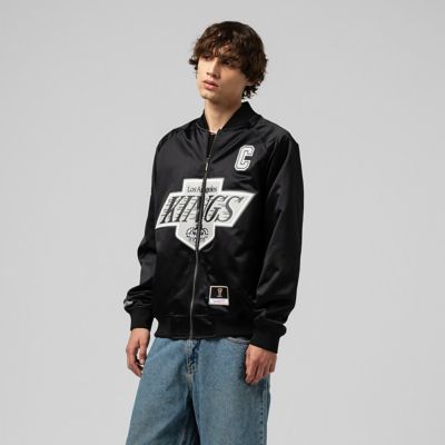 Mitchell & Ness NHL Unisex Wayne Gretzky Los Angeles Kings Maxxed Out Full-Zip Satin Jacket, Black, 3XL