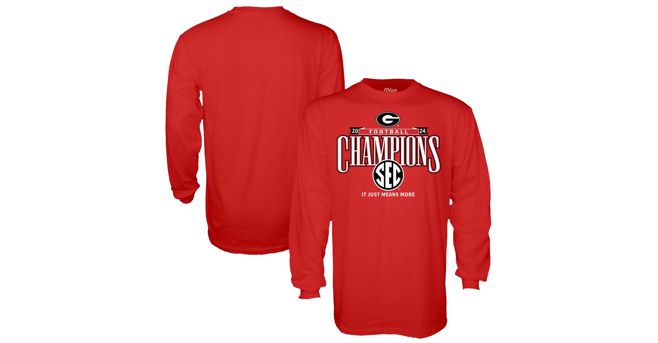 NCAA Georgia Bulldogs 2024 SEC Football Conference s Locker Room Long Sleeve T-Shirt