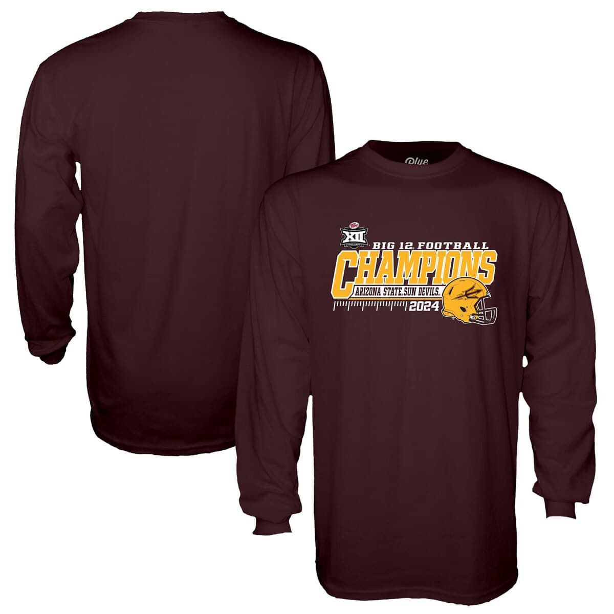NCAA Arizona State Sun Devils 2024 Big 12 Football Conference s Locker Room Long Sleeve T-Shirt