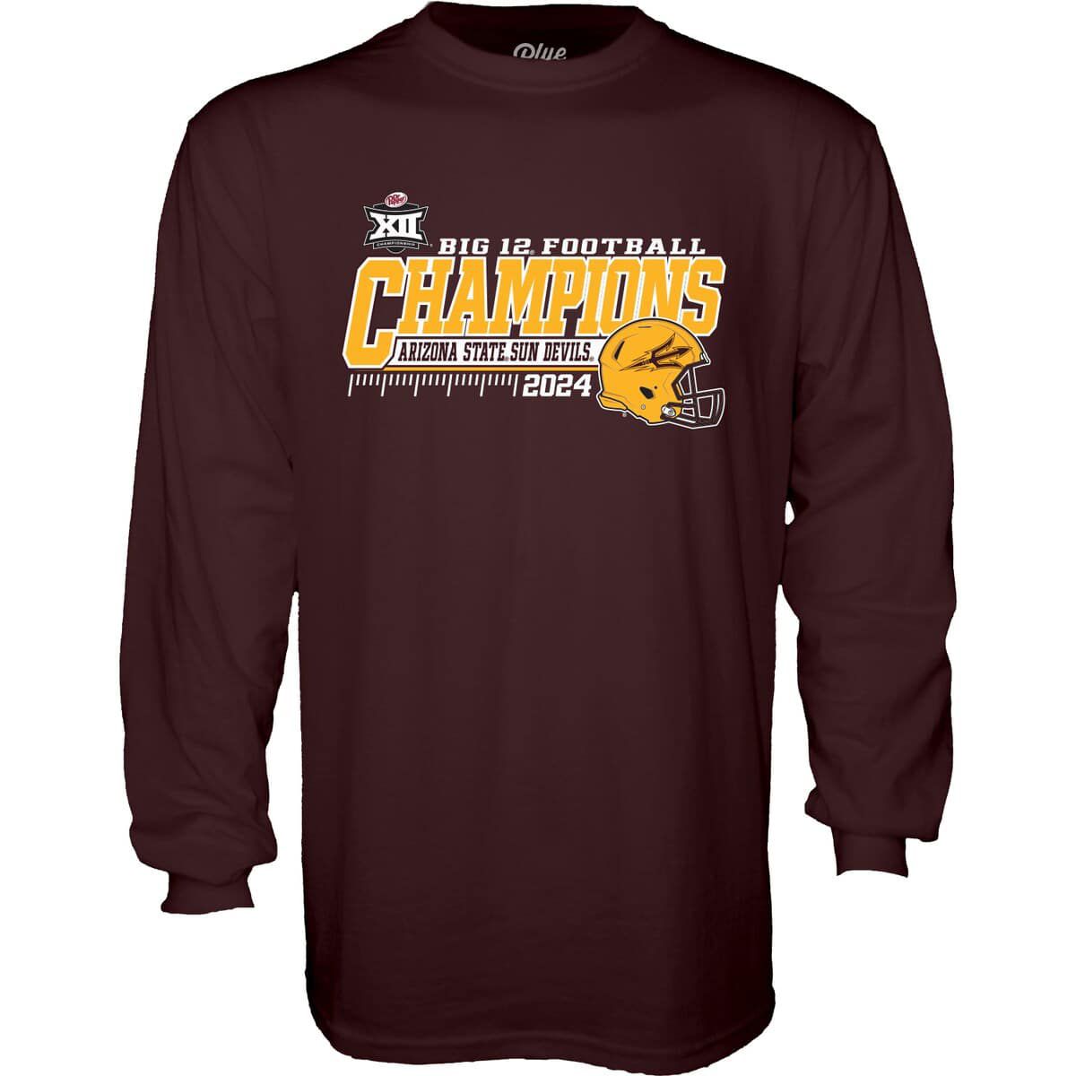 NCAA Arizona State Sun Devils 2024 Big 12 Football Conference s Locker Room Long Sleeve T-Shirt