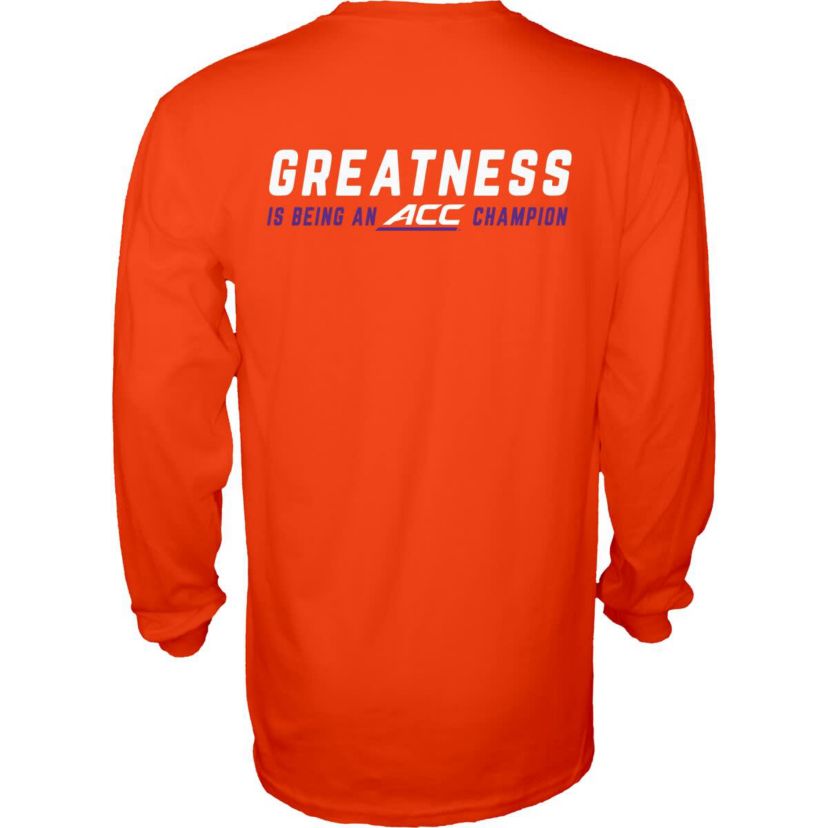 NCAA Clemson Tigers 2024 ACC Football Conference s Locker Room Long Sleeve T-Shirt