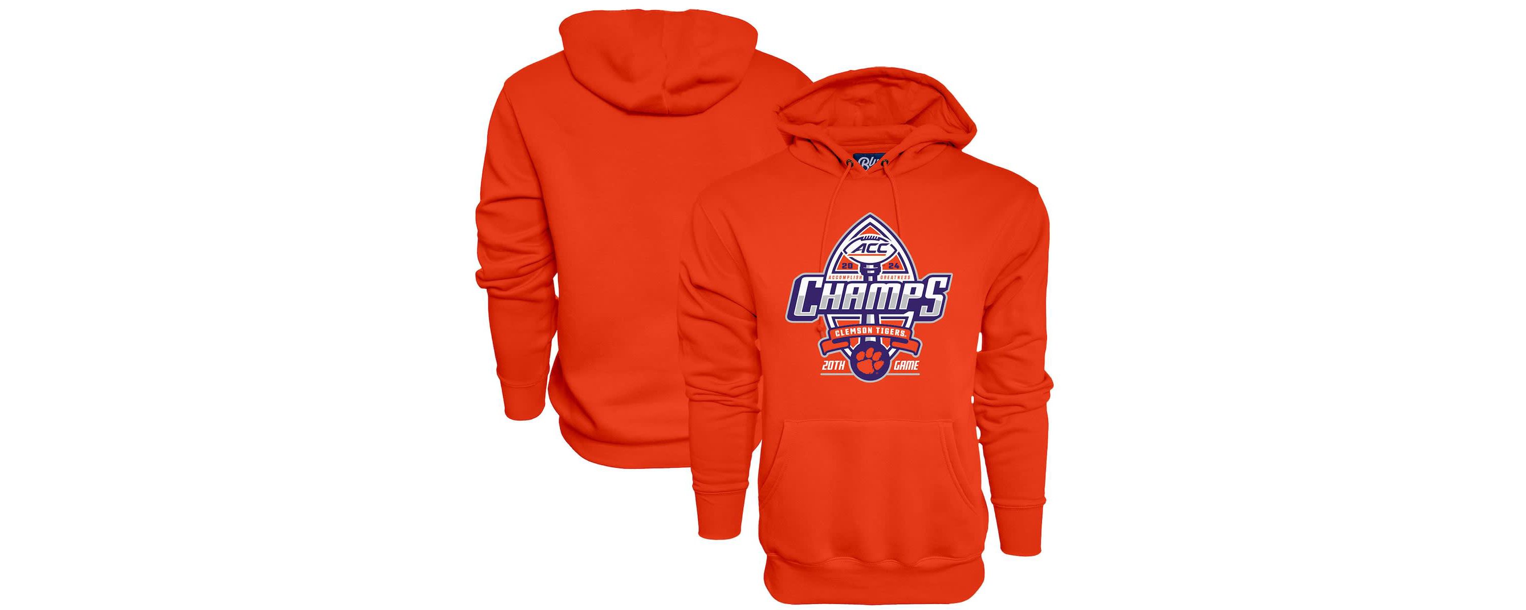 NCAA Clemson Tigers 2024 ACC Football Conference s Locker Room Pullover Hoodie