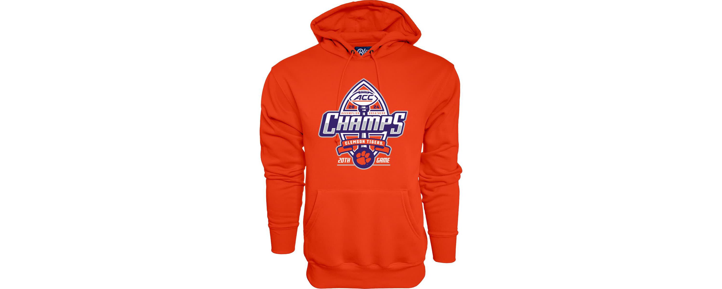NCAA Clemson Tigers 2024 ACC Football Conference s Locker Room Pullover Hoodie