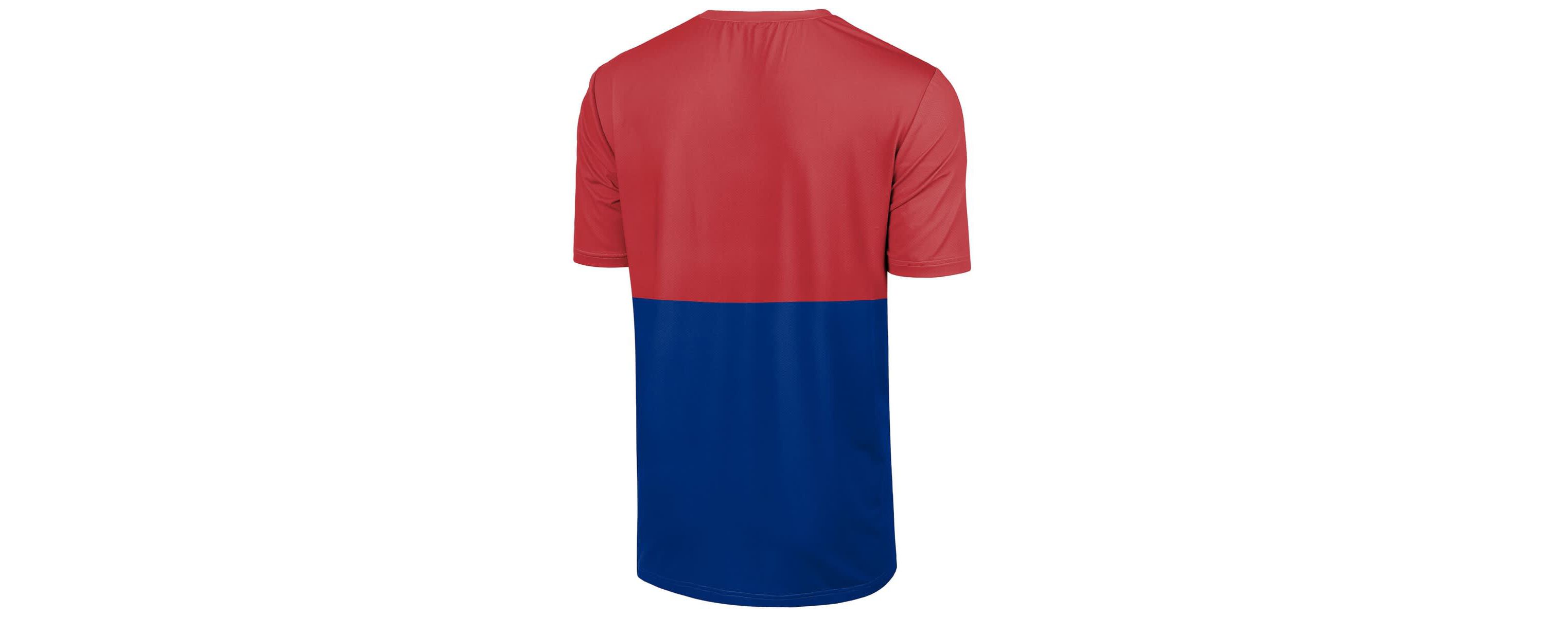 MLB Red/Royal Philadelphia Phillies Big Logo Mascot T-Shirt
