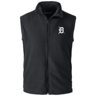 Dunbrooke Men's MLB Detroit Tigers Full-Zip Vest, Black, Medium