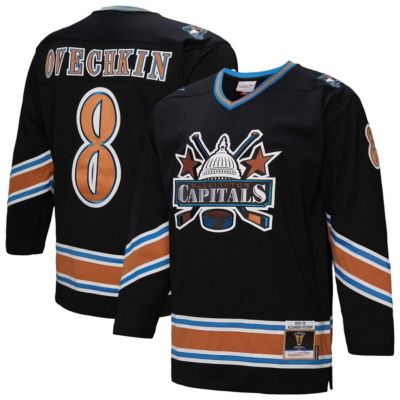 Mitchell & Ness Men's NHL Alexander Ovechkin Washington Capitals 2005/06 Power Play Jersey, Black, Medium
