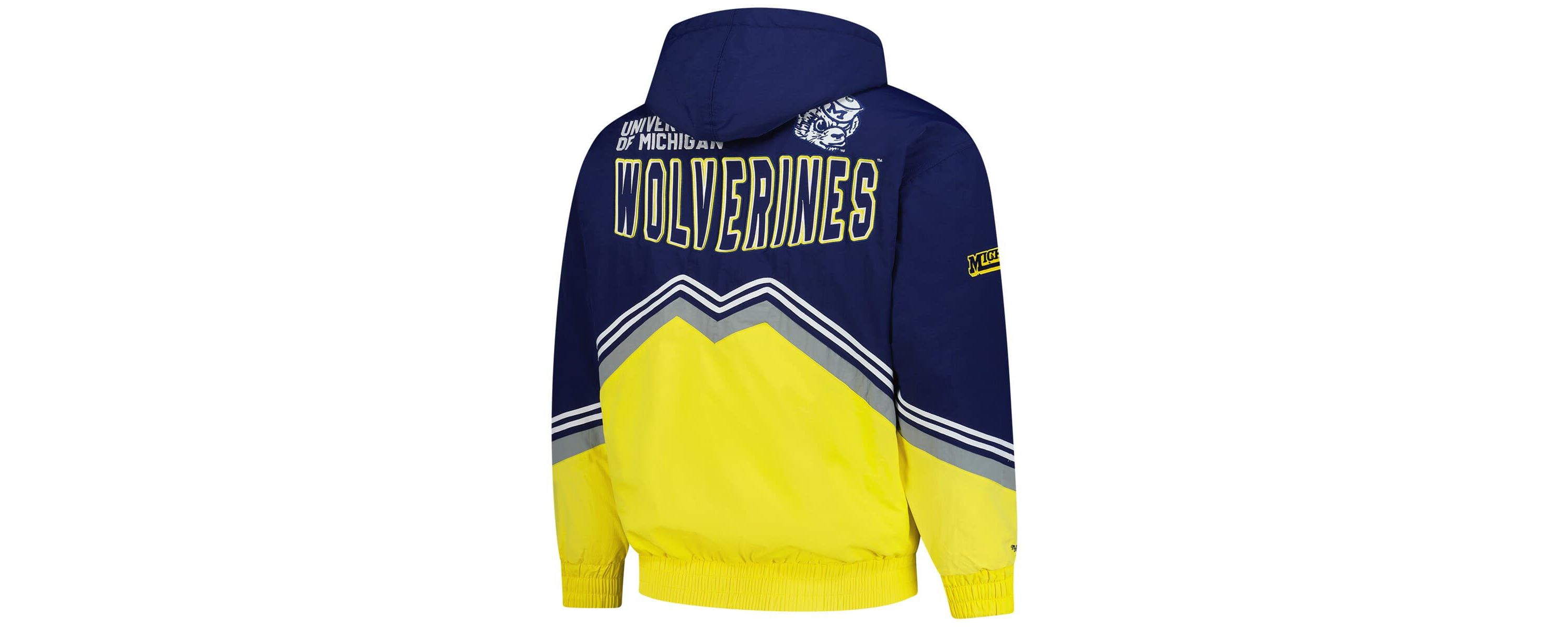 NCAA Navy/Maize Michigan Wolverines Throw It Back Retro Full-Zip Windbreaker Jacket