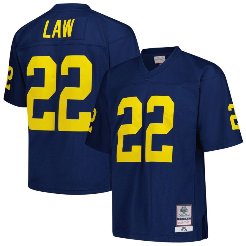 NCAA Ty Law Michigan Wolverines 1994 Legacy Jersey