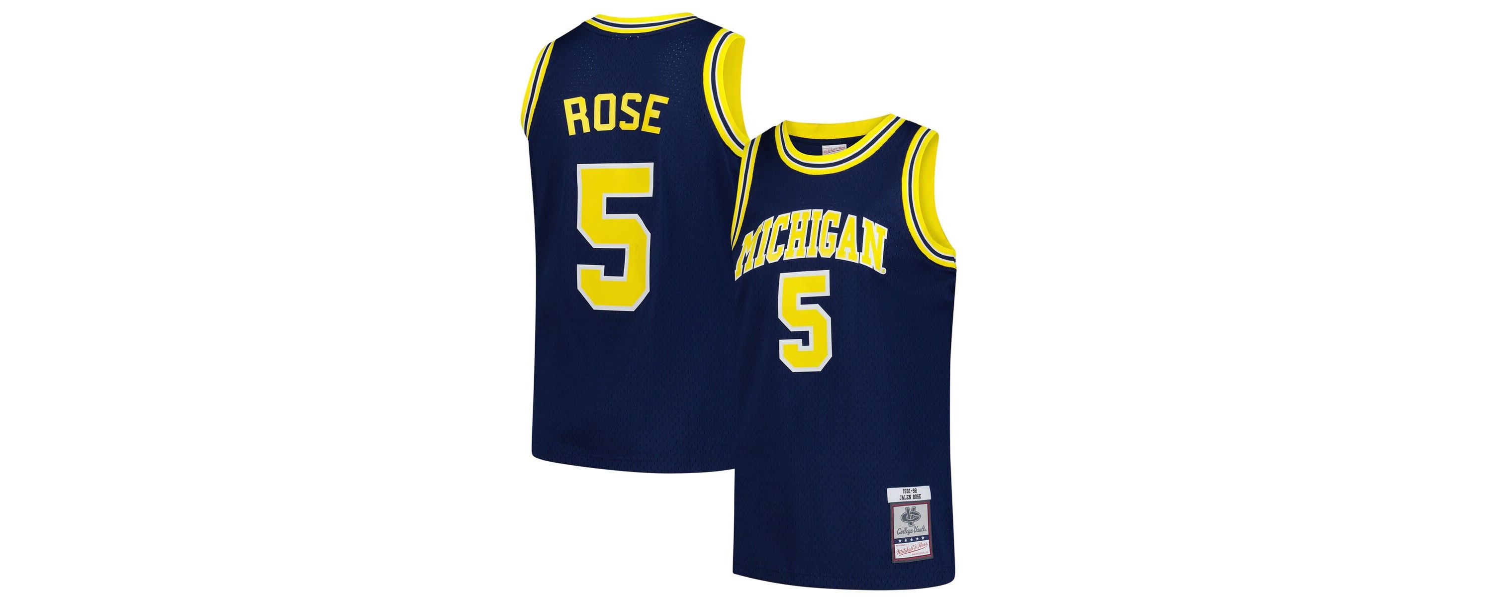 NCAA Jalen Rose Michigan Wolverines 1991/92 Swingman Jersey