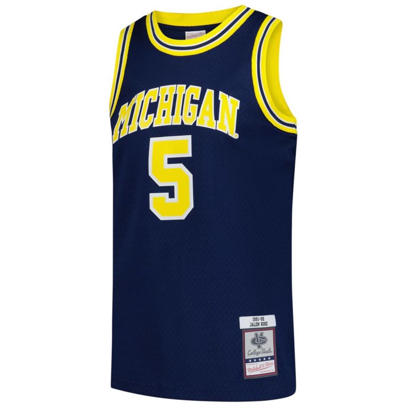 NCAA Jalen Rose Michigan Wolverines 1991/92 Swingman Jersey