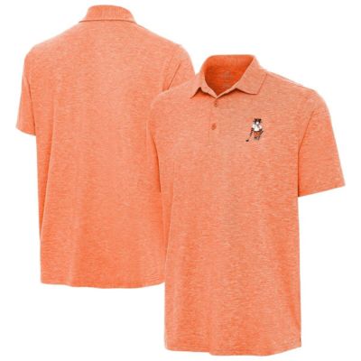 Antigua Men's Clemson Tigers NCAA Clemson Standing Tiger Golf Par 3 Polo, Orange, Large