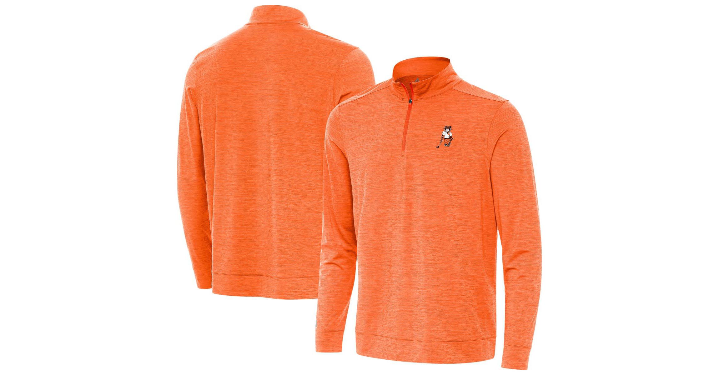 Clemson Tigers NCAA Clemson Standing Tiger Golf Bright Quarter-Zip Pullover