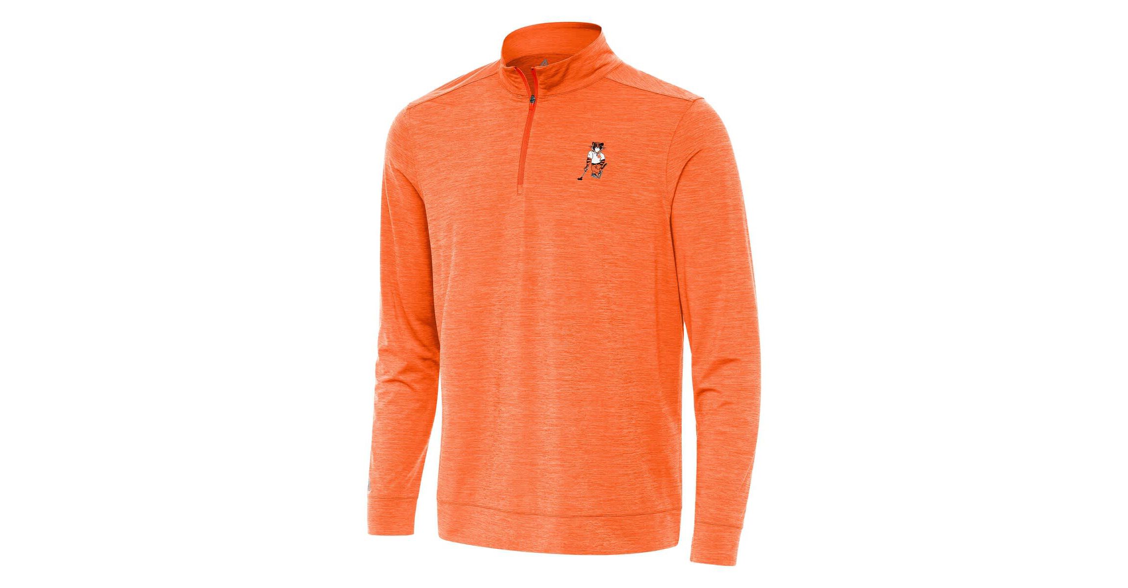 Clemson Tigers NCAA Clemson Standing Tiger Golf Bright Quarter-Zip Pullover