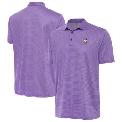 Antigua Men's Clemson Tigers NCAA Clemson Standing Tiger Golf Rings Polo, Purple, 3XL