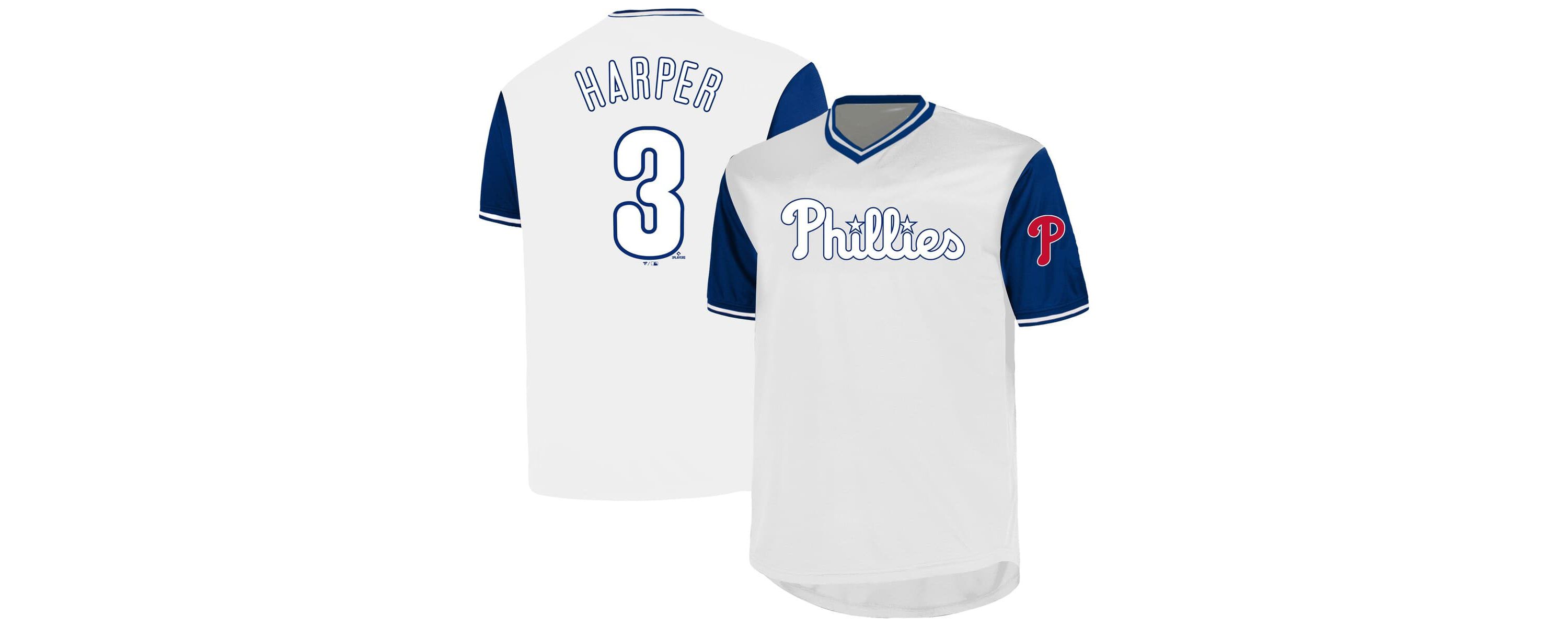 MLB Bryce Harper Philadelphia Phillies Big & Tall Name & Number Birdeye V-Neck T-Shirt