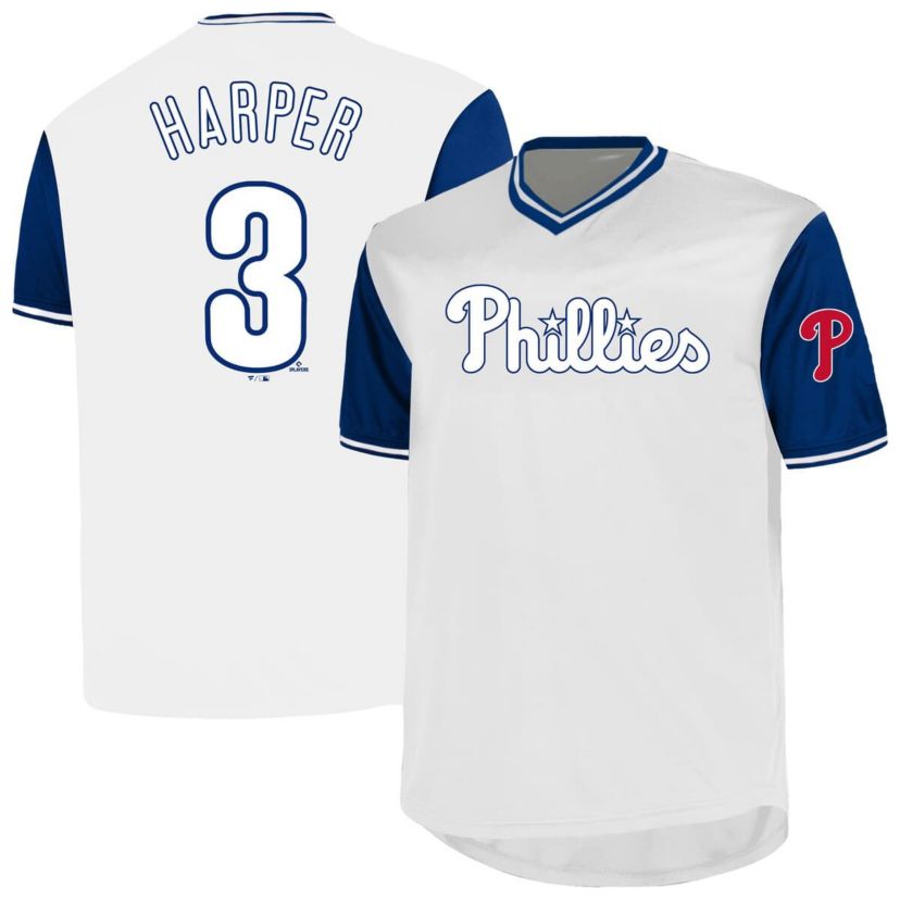 MLB Bryce Harper Philadelphia Phillies Big & Tall Name & Number Birdeye V-Neck T-Shirt