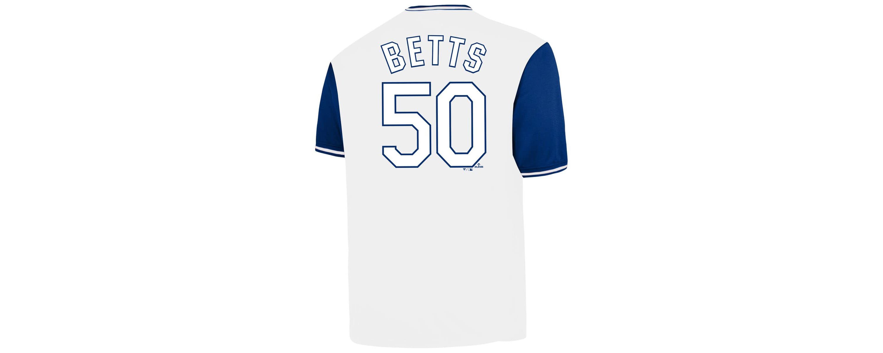 MLB Mookie Betts Los Angeles Dodgers Big & Tall Name & Number Birdeye V-Neck T-Shirt
