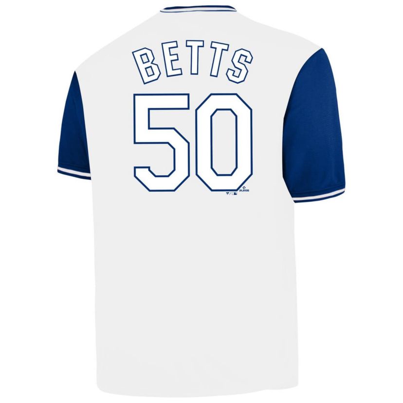MLB Mookie Betts Los Angeles Dodgers Big & Tall Name & Number Birdeye V-Neck T-Shirt