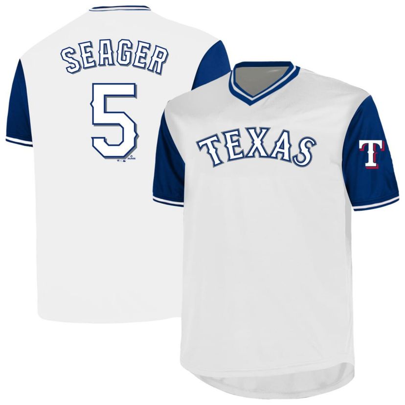 MLB Corey Seager Texas Rangers Big & Tall Name & Number Birdeye V-Neck T-Shirt
